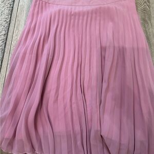 Chic Pink Knee-Length A-Line Skirt